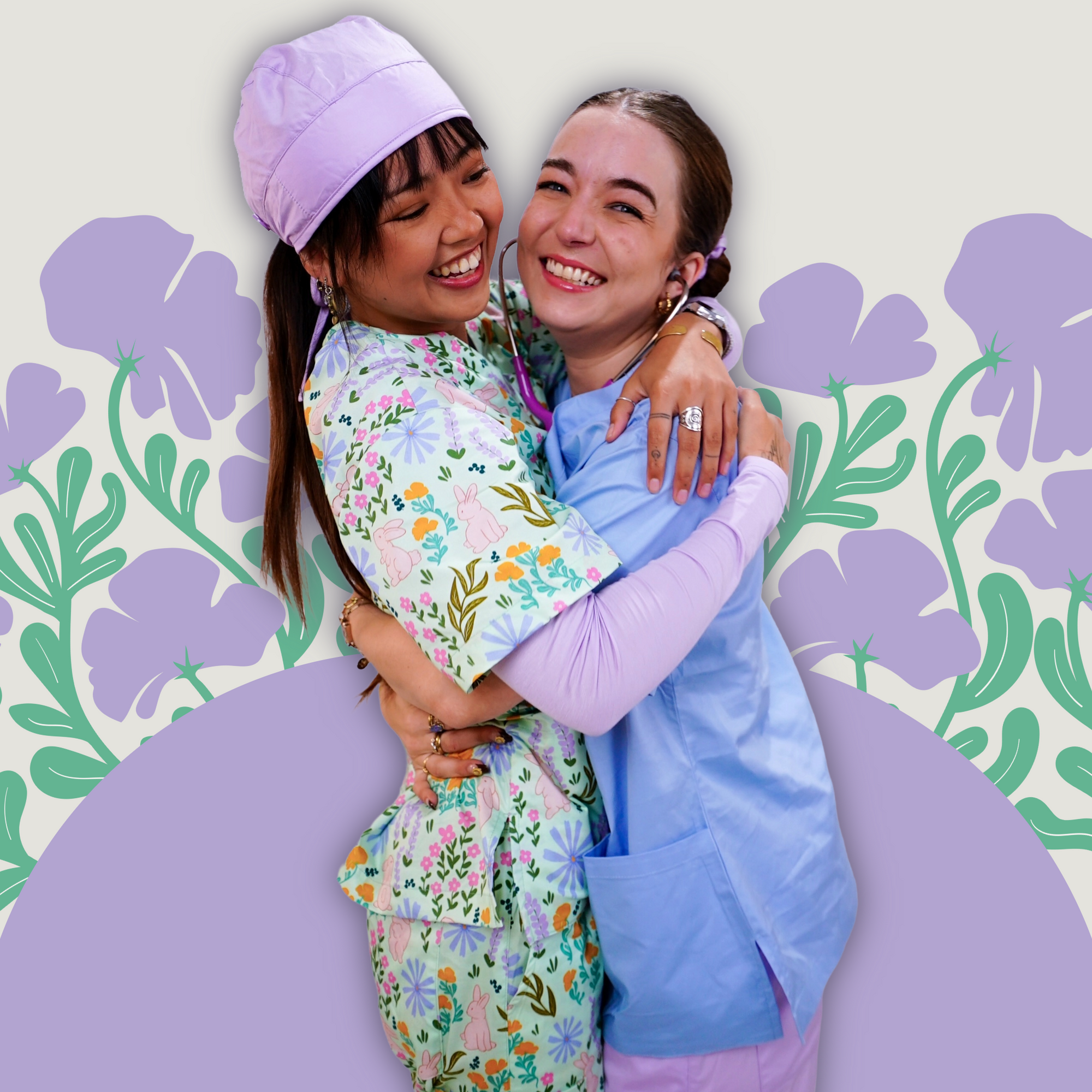 Lavender Scrub Cap