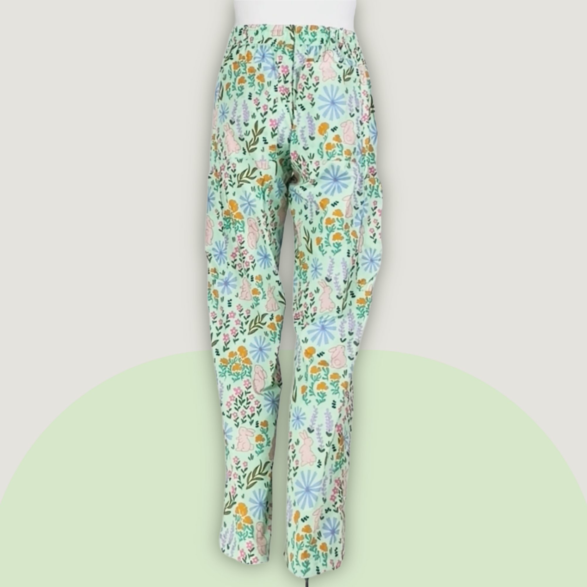 Bunny Blossom Repeat Scrub Pant