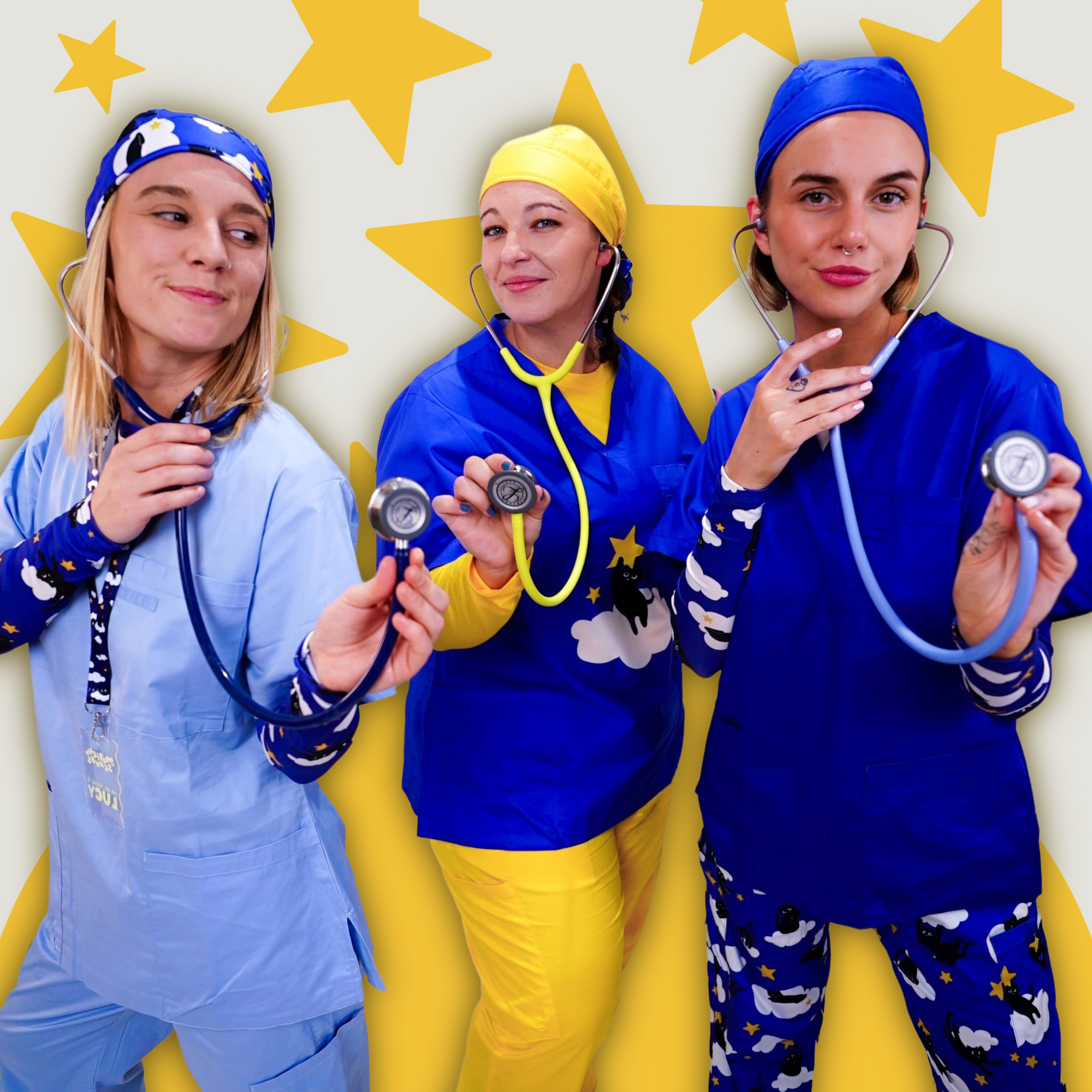 Cosmic Kitties Scrub Cap