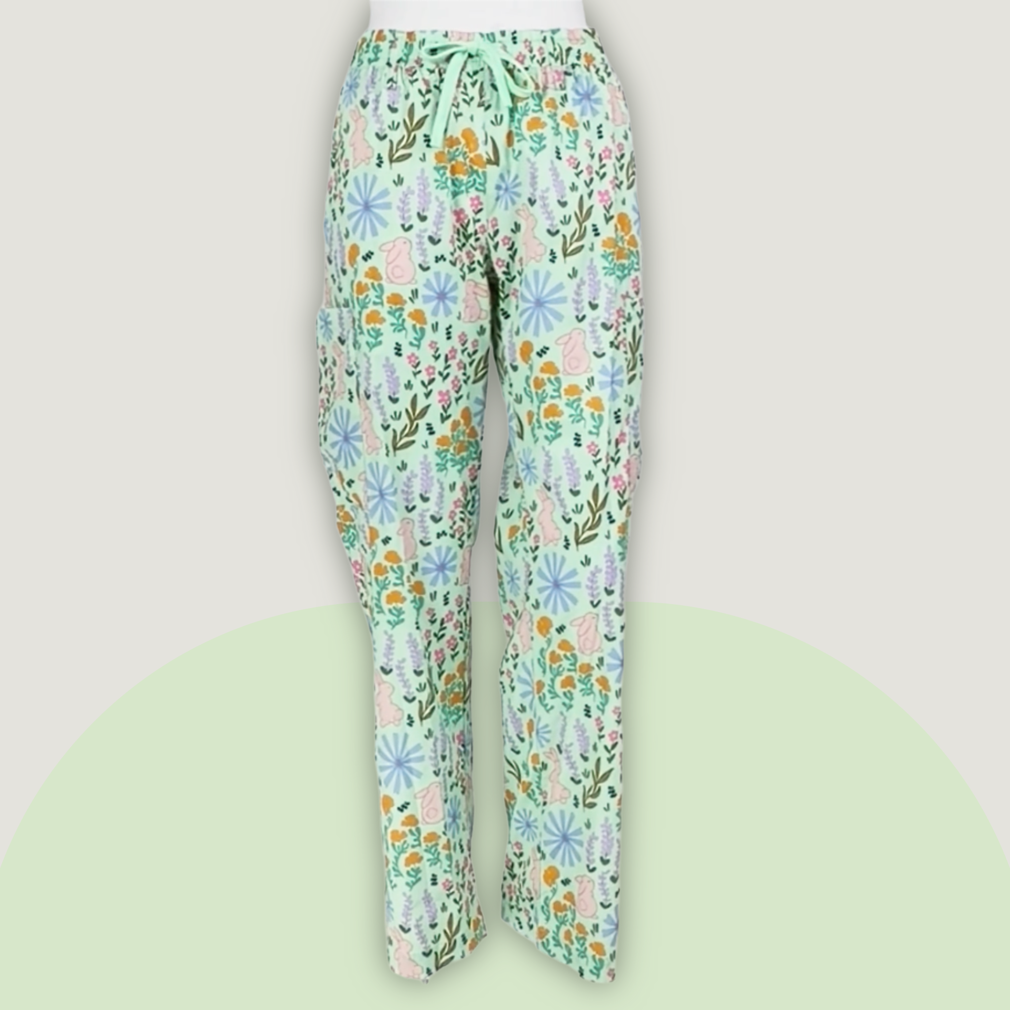 Bunny Blossom Repeat Scrub Pant