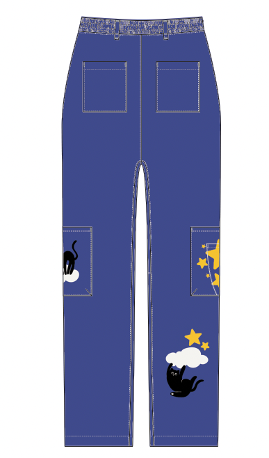 Cosmic Kitties Placement Scrub Pant