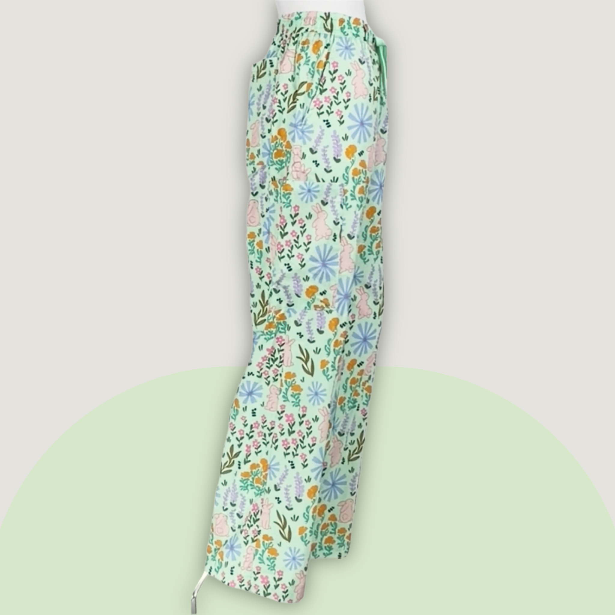 Bunny Blossom Repeat Scrub Pant