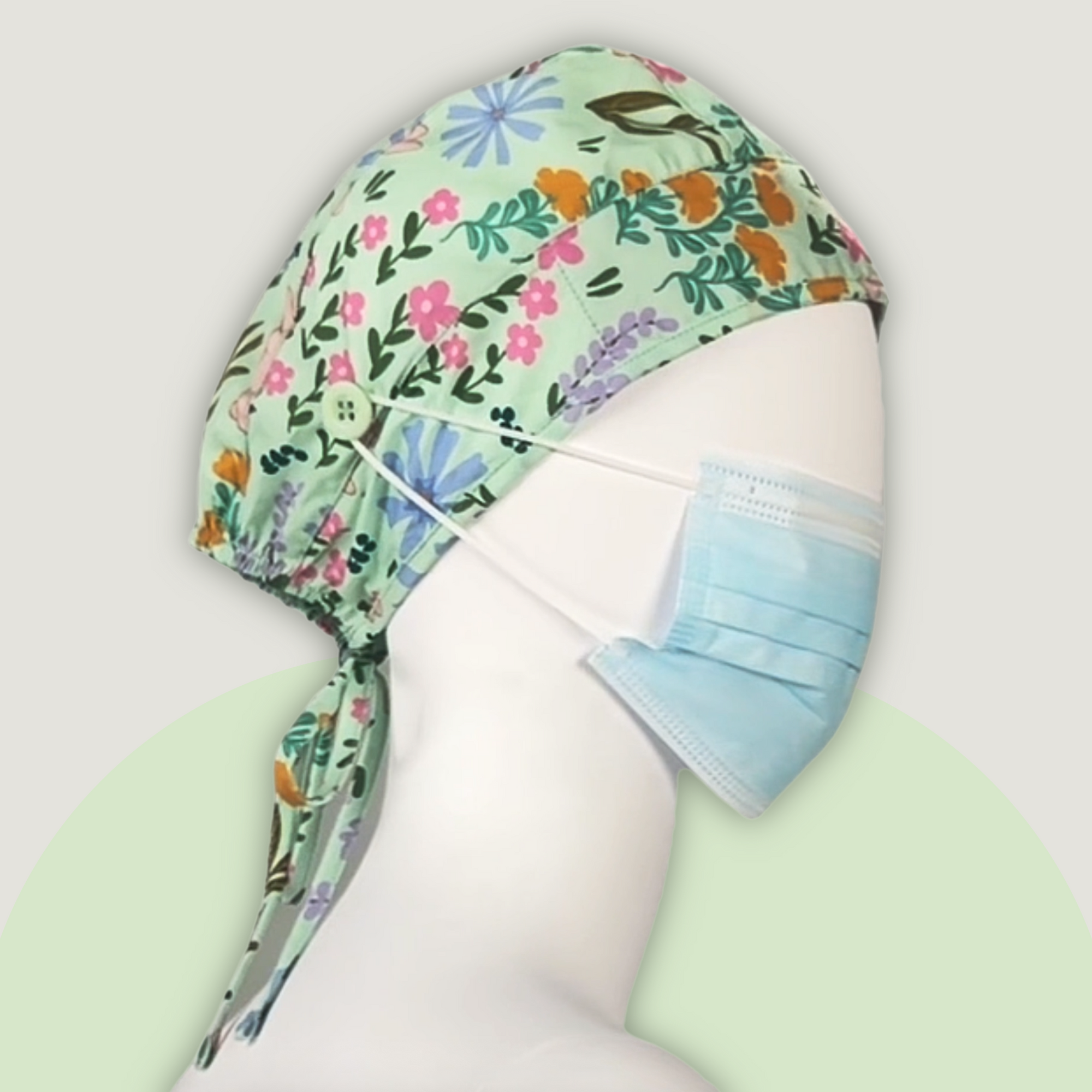 Bunny Blossom Scrub Cap