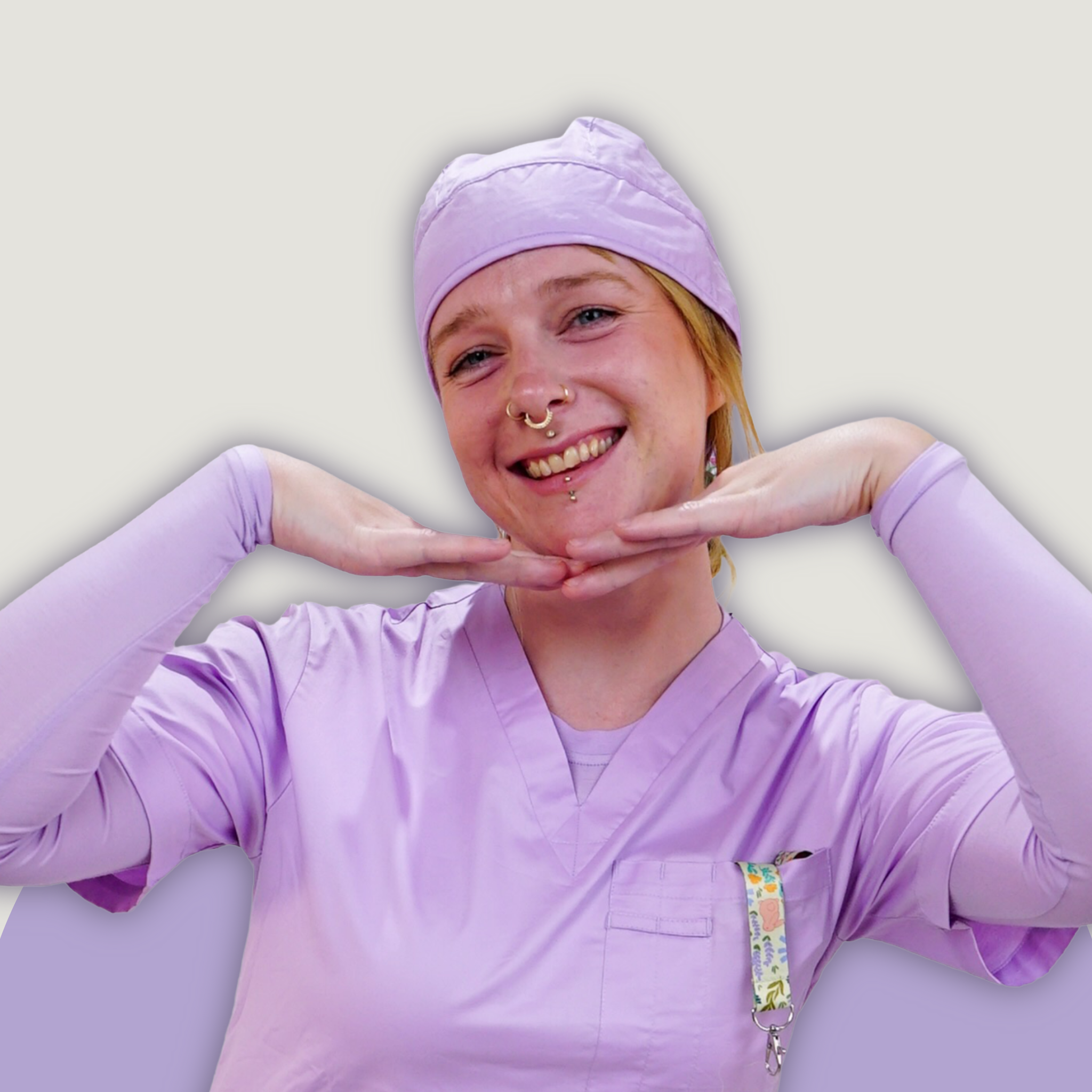 Lavender Scrub Cap