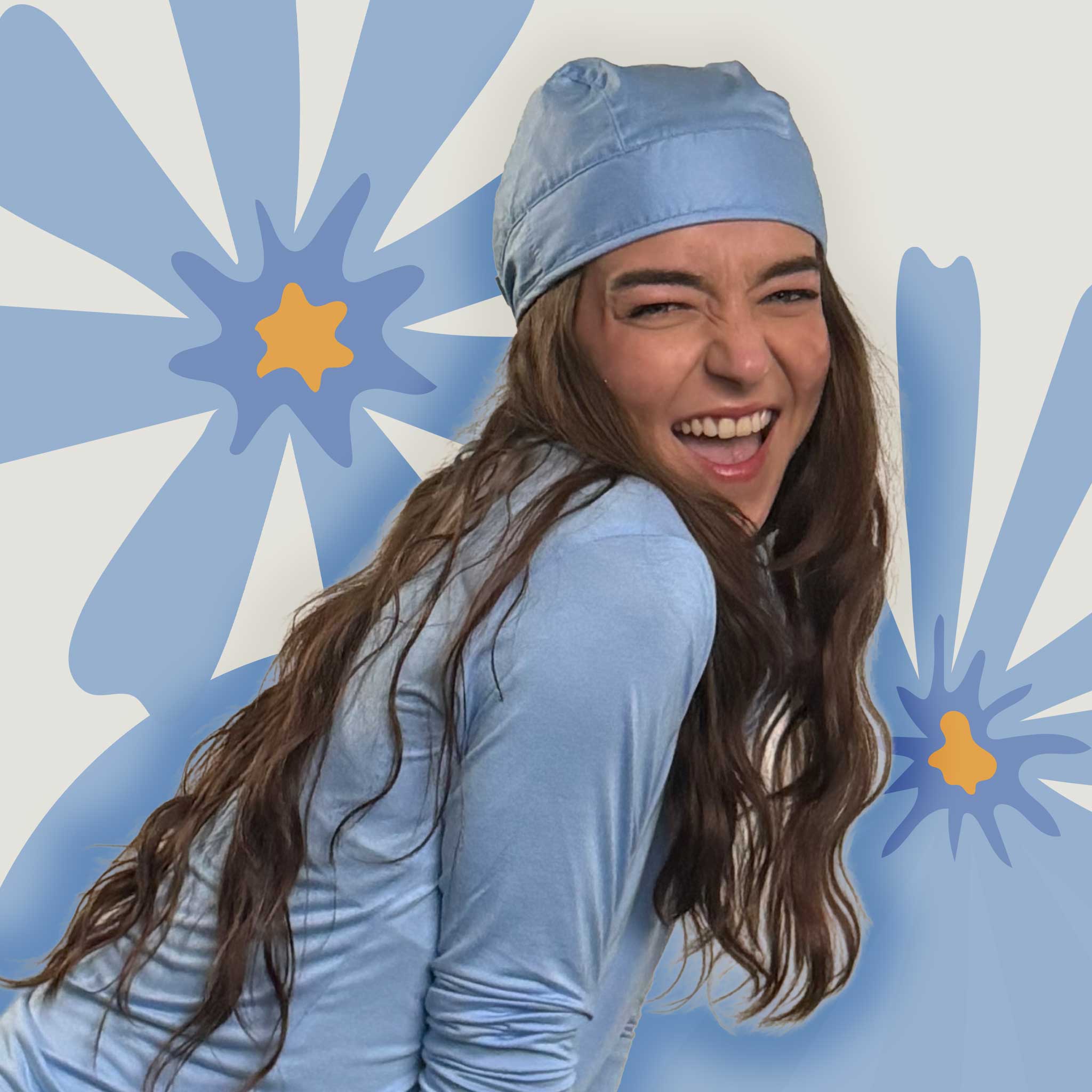 Baby Blue Scrub Cap