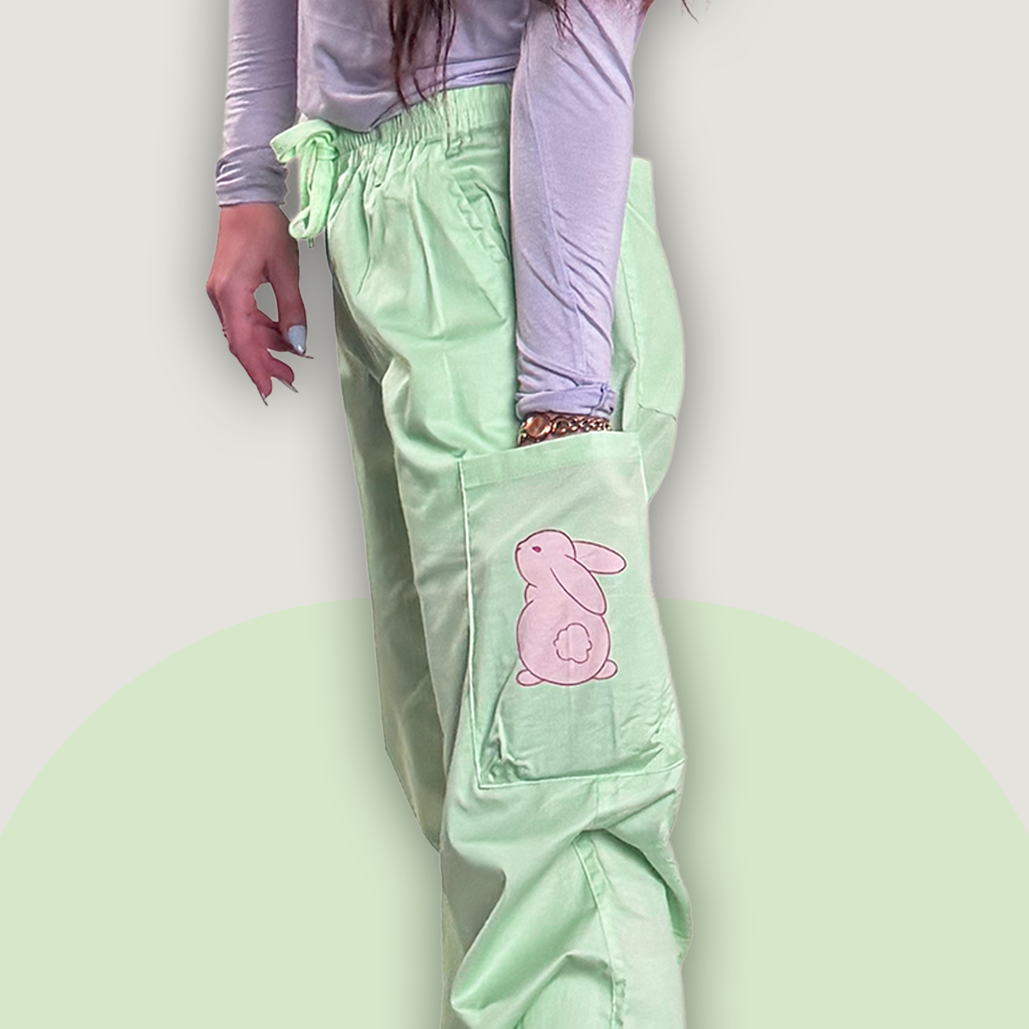 Bunny Blossom Placement Scrub Pant