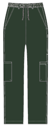 Forest Green Scrub Pant