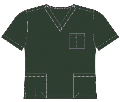 Forest Green Scrub Top