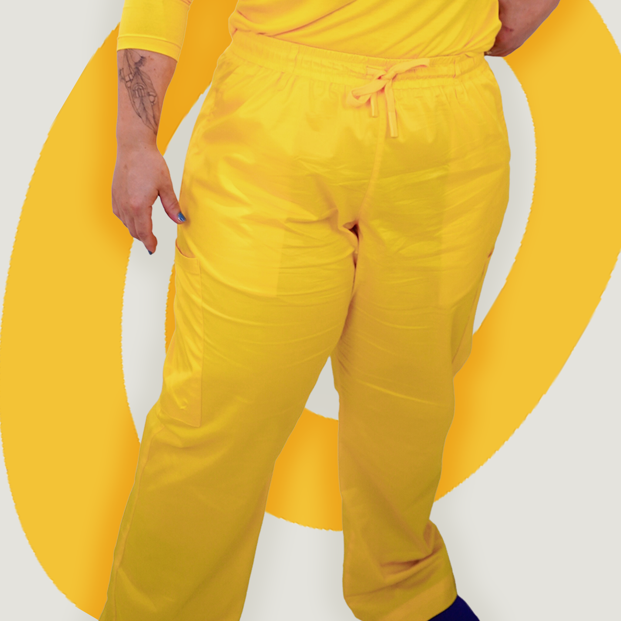Mustard Scrub Pant