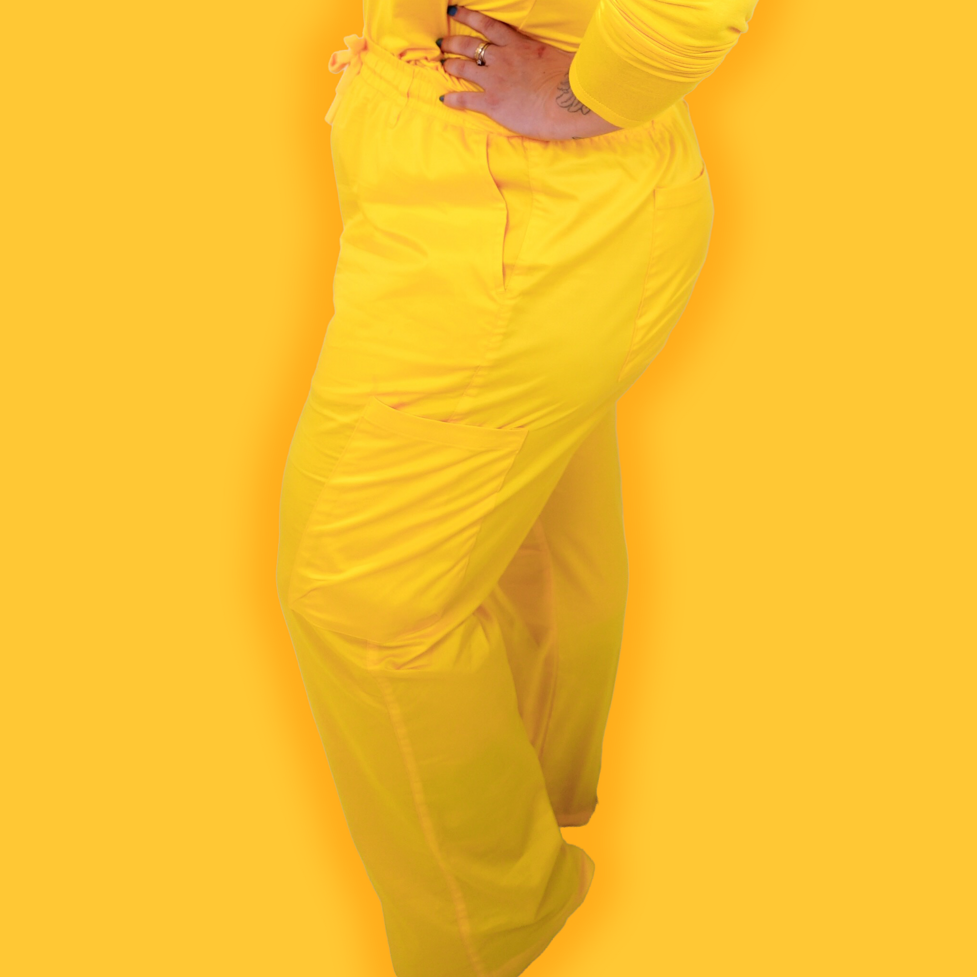 Mustard Scrub Pant