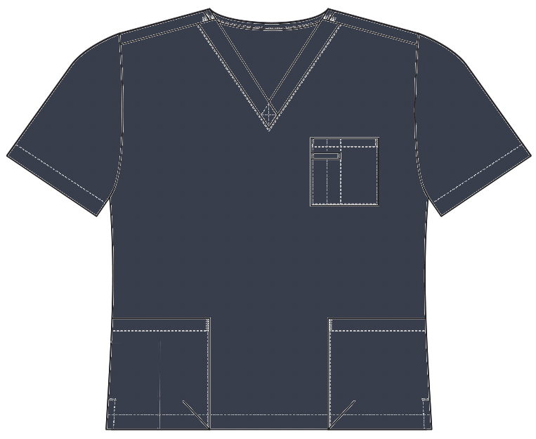 Midnight Navy Scrub Top