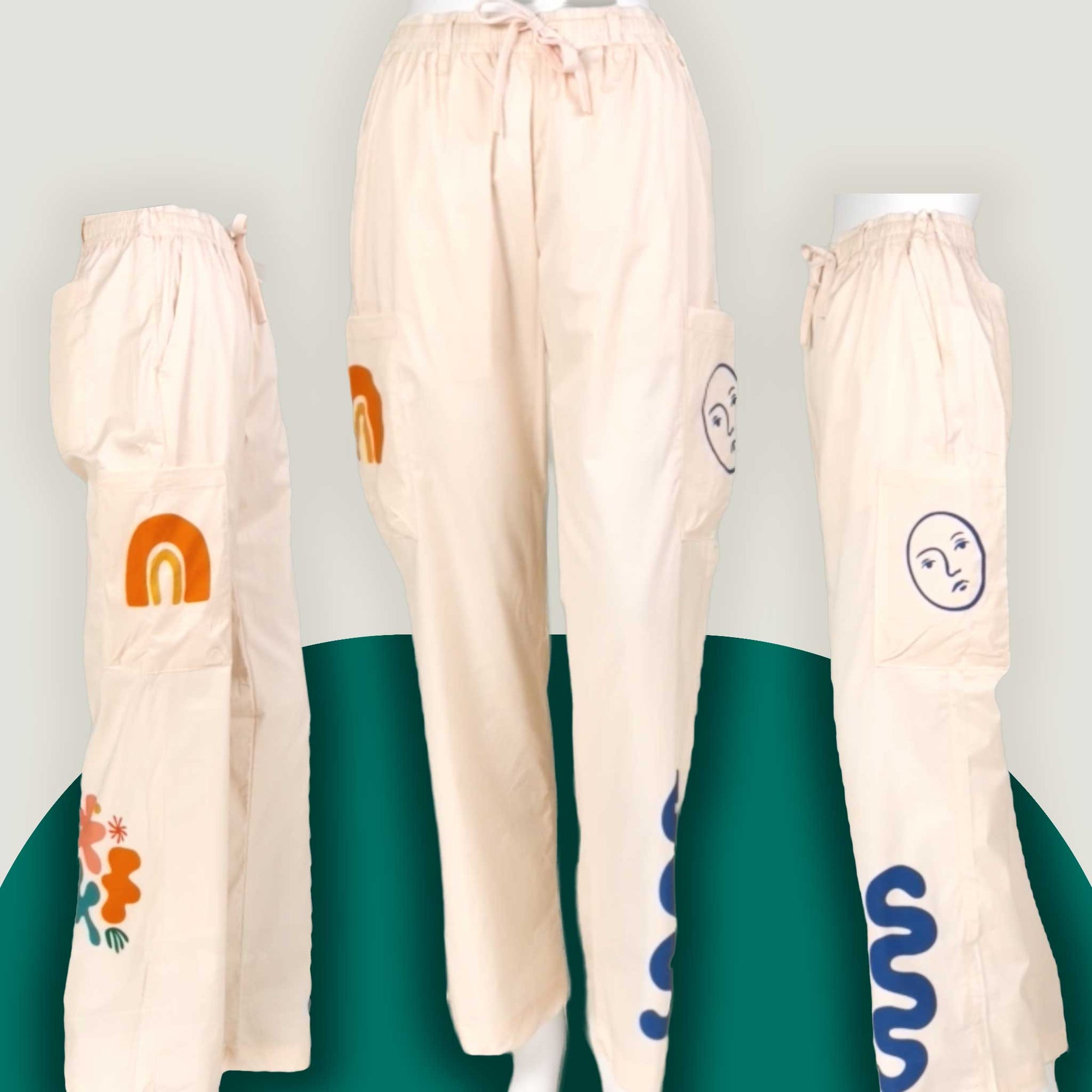 Face the Shapes Placement Scrub Pant