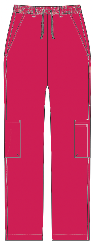 Raspberry Scrub Pant