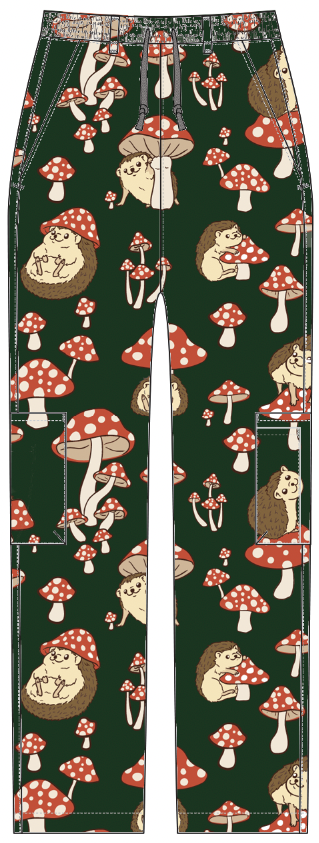 Fungi Friends Repeat Scrub Pant