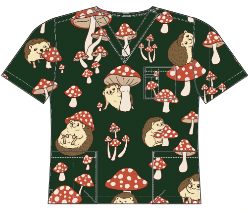 Fungi Friends Repeat Scrub Top