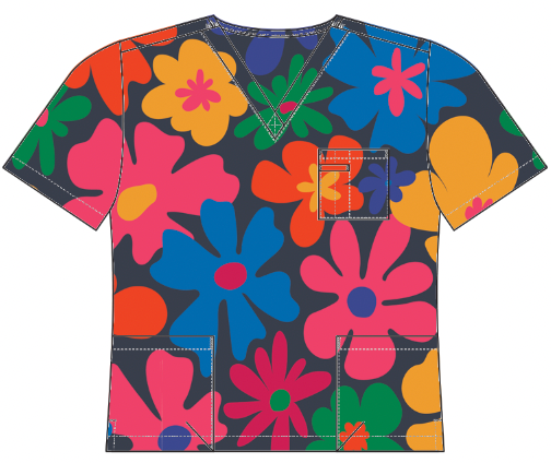 Groovy Growth Repeat Scrub Top